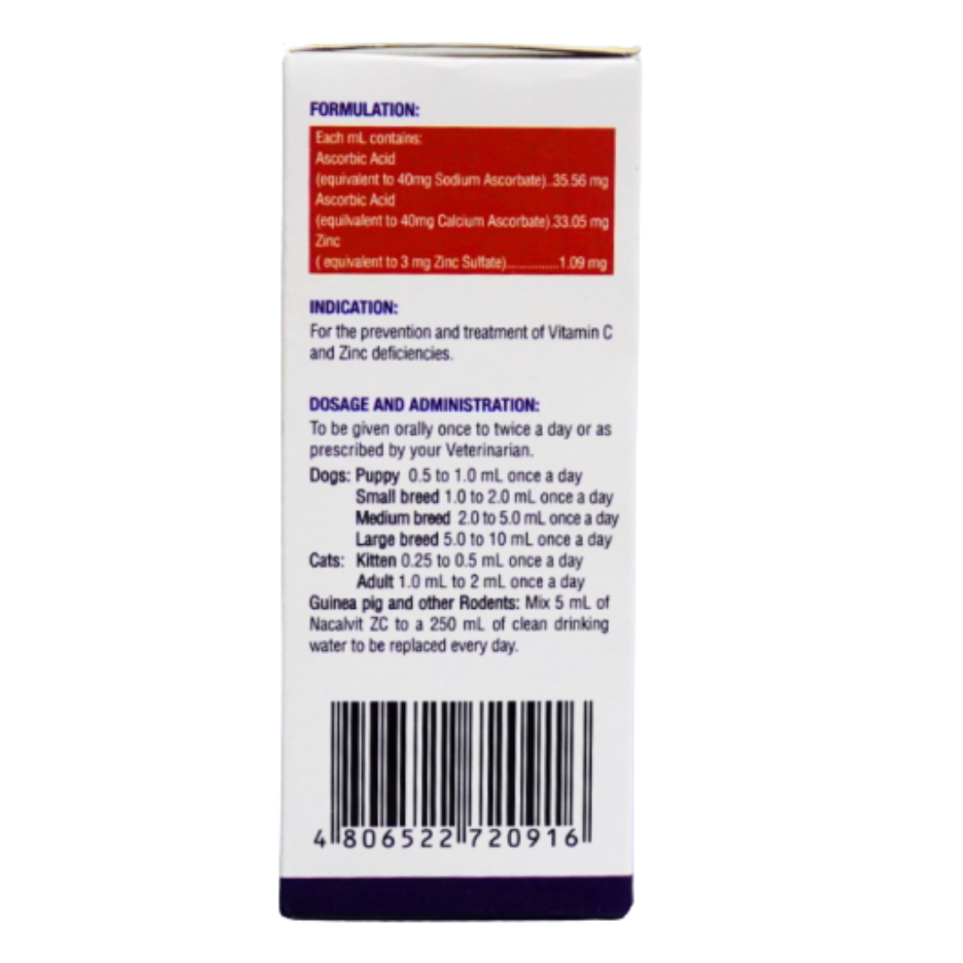 Papi Nacalvit-ZC (ASCORBIC ACID + ZINC) 120mL